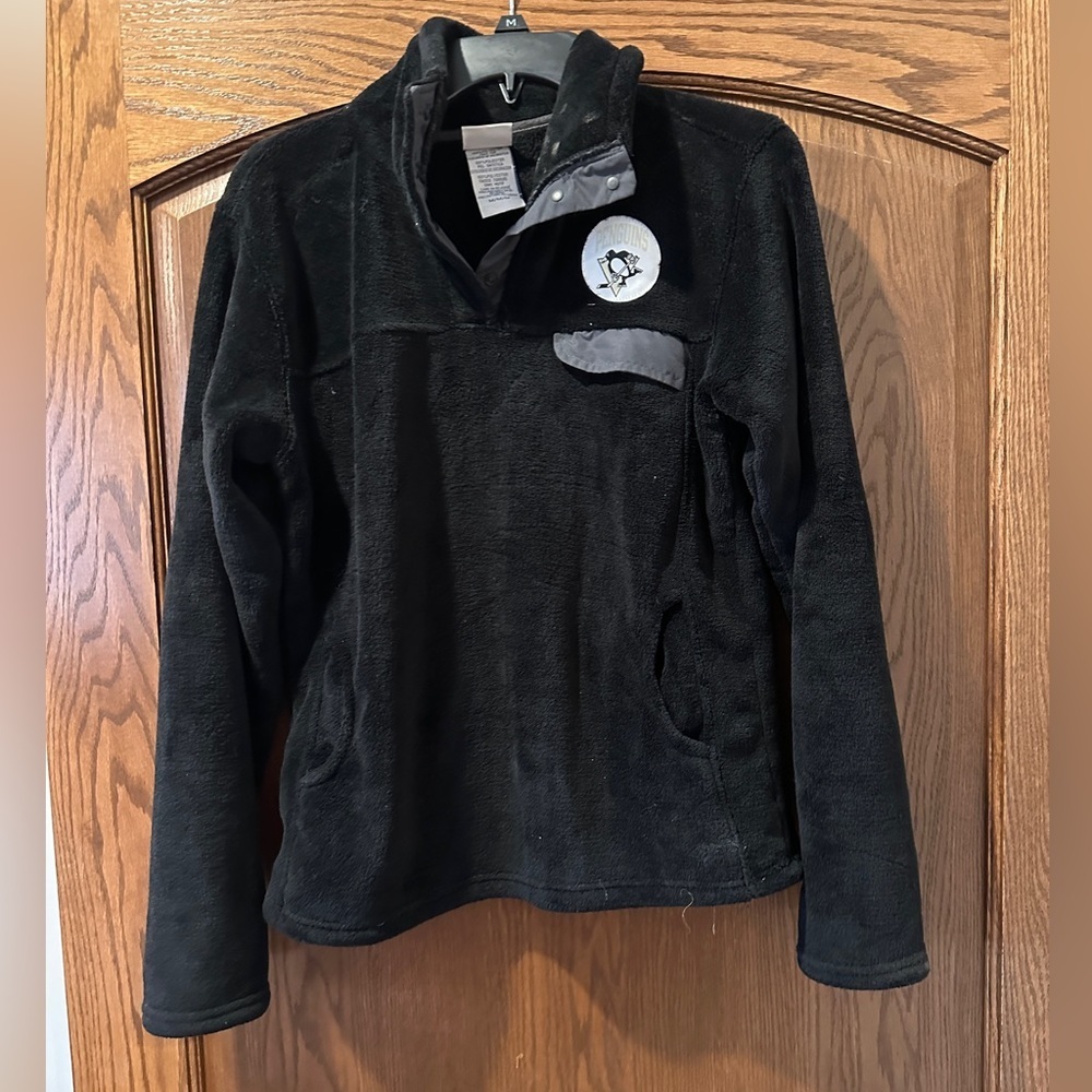 Pittsburgh Penguins Womens Black‎ Fleece Pullover Sweatshirt NHL Hockey M